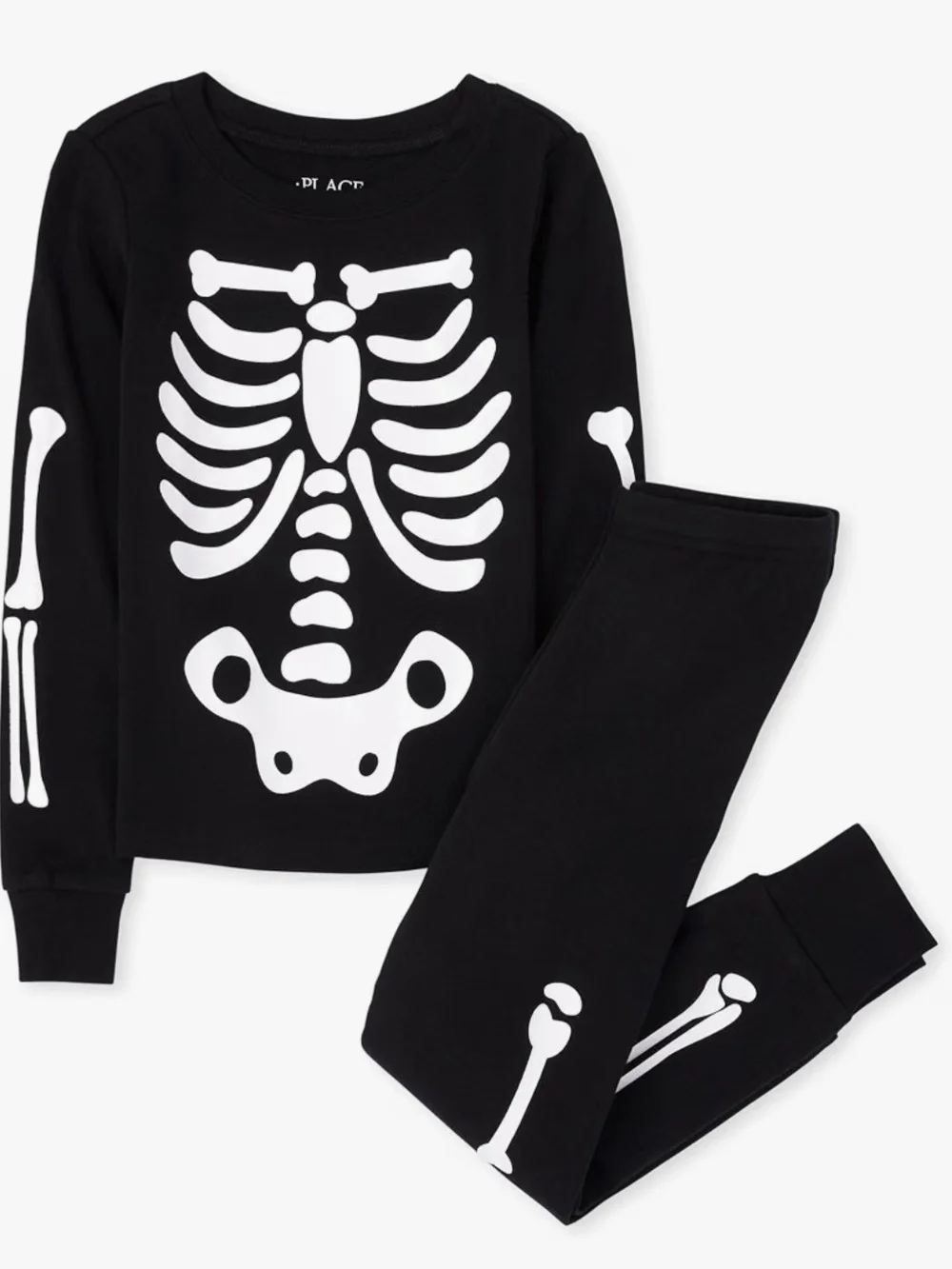 The Children's Place Black Skeleton Pajama Set